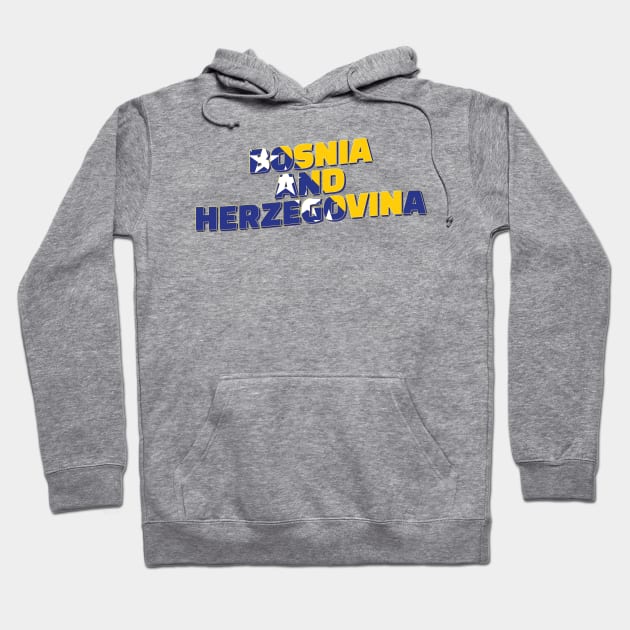 Bosnia and Herzegovina Vintage style retro souvenir Hoodie by DesignerPropo